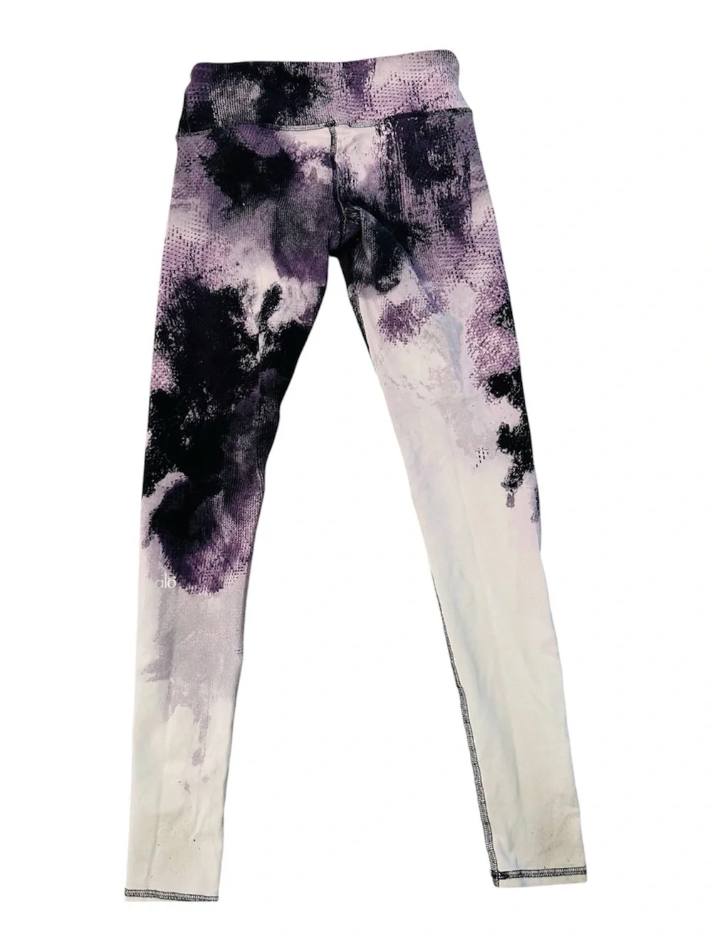 Alo Yoga Thick Lined Airbrush Purple Leggings Womens Small 6/8